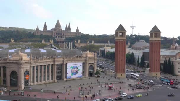 Uitzicht Prachtige Barcelona Stad Spanje — Stockvideo