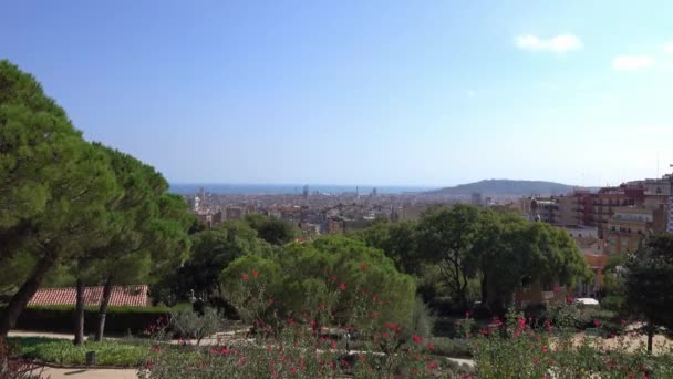 Spanya Güzel Barselona Şehrinin Görünümü — Stok video