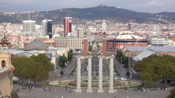 View Beautiful Barcelona City Spain — Stock Video