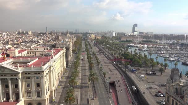 Vista Bela Cidade Barcelona Espanha — Vídeo de Stock