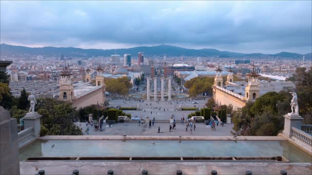 Vista Hermosa Ciudad Barcelona España — Vídeo de stock