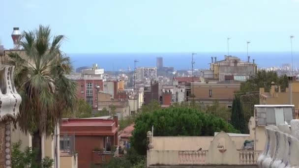 Spanya Güzel Barselona Şehrinin Görünümü — Stok video