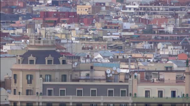 Vedere Frumosul Oraș Barcelona Din Spania — Videoclip de stoc