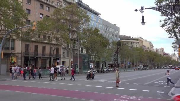 Blick Auf Die Wunderschöne Stadt Barcelona Spanien — Stockvideo