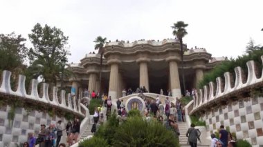 Barselona / İspanya, 2 Ekim 2016: güzel Park Guell Barselona