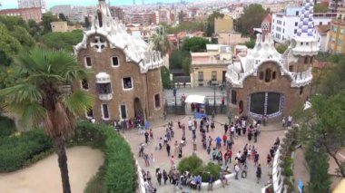Barselona / İspanya, 2 Ekim 2016: güzel Park Guell Barselona