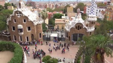 Barselona / İspanya, 2 Ekim 2016: güzel Park Guell Barselona