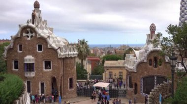 Barselona / İspanya, 2 Ekim 2016: güzel Park Guell Barselona