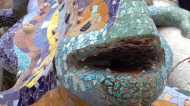 Barselona / İspanya, 2 Ekim 2016: güzel Park Guell Barselona