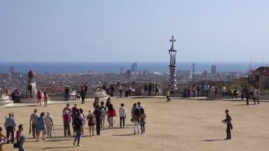 Barselona / İspanya, 2 Ekim 2016: güzel Park Guell Barselona