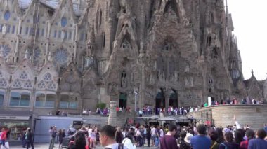 Barselona / İspanya, 2 Ekim 2016:most ünlü dönüm noktası Barcelona - Sagrada Familia