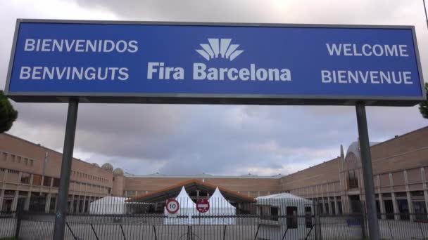 Barcelona Convention Center Fira Barcelona Barcelona Spanien Oktober 2016 — Stockvideo