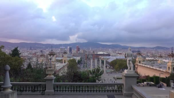 Widok Piękne Miasto Barcelona Hiszpania — Wideo stockowe
