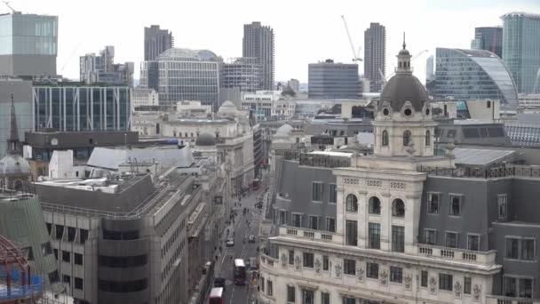 Vista Aérea Sobre Londres Cidade Segundo Plano — Vídeo de Stock