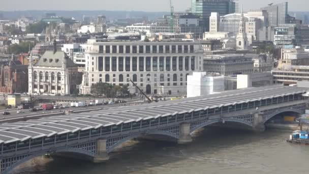 Luchtfoto London City Achtergrond — Stockvideo