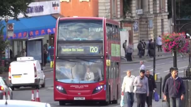 London England September 2016 London City Bus — Stockvideo