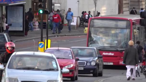 Londýn Anglie Září 2016 London City Autobus — Stock video