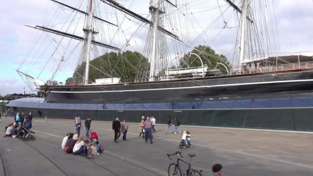 卡蒂萨克号 帆船和在格林威治博物馆 2016 — 图库视频影像