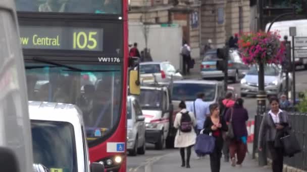 Лондон Англия Сентября 2016 Лондон Город Автобус — стоковое видео