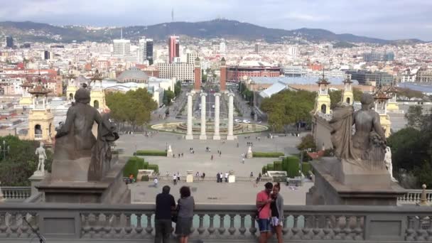 Vista Hermosa Ciudad Barcelona España — Vídeo de stock