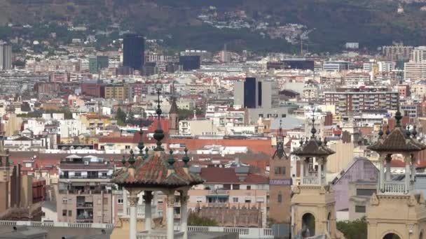 Vista Hermosa Ciudad Barcelona España — Vídeos de Stock