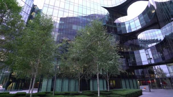 英格兰 2016年9月19日 摩天大楼商务办公室的窗户 英国伦敦市的建筑物 — 图库视频影像