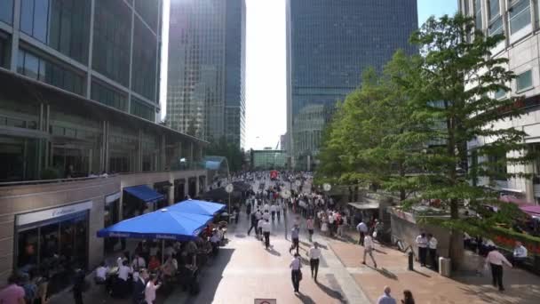 Londres Inglaterra Septiembre 2016 Ventanas Rascacielos Business Office Edificios London — Vídeo de stock