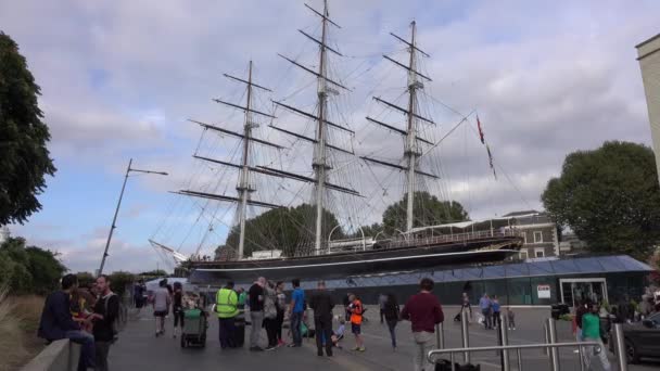 Cutty Sark Ιστιοφόρο Και Μουσείο Στο Greenwich Λονδίνο Αγγλία Σεπτεμβρίου — Αρχείο Βίντεο