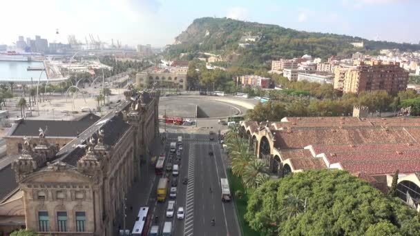 Vista Bela Cidade Barcelona Espanha — Vídeo de Stock