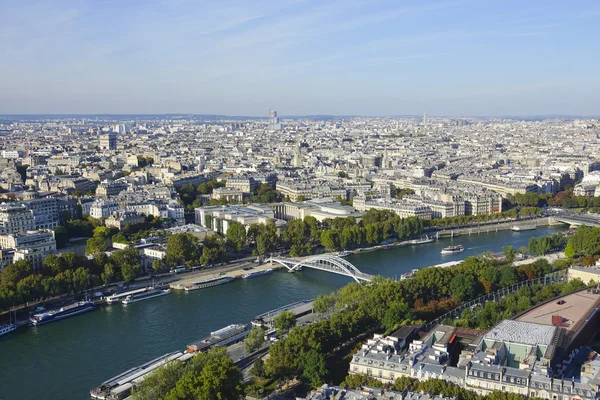 River Seine a Parigi - incredibile vista aerea — Foto Stock