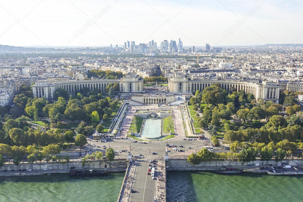 View from Eiffel Tower over Trocadero