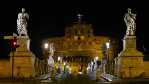 Vista Del Castel Sant Angelo Ahora Museo Nacional — Vídeo de stock