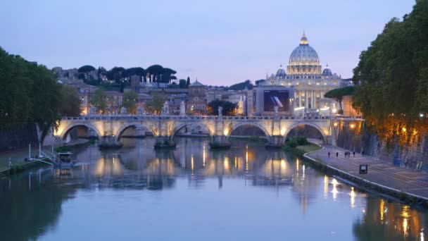 Basilique San Pietro Avec Pont Vatican Rome Italie — Video