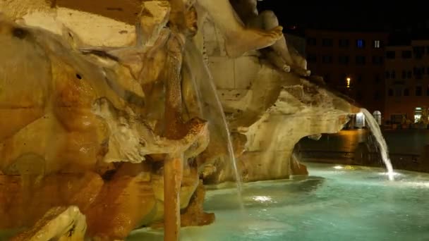 Famosa Fontana Trevi Roma Italia — Vídeo de stock