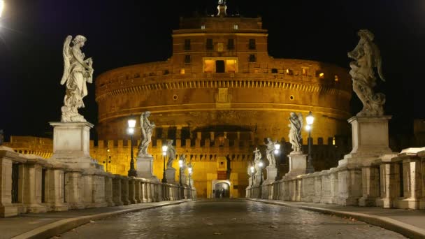 Weergave Van Het Castel Sant Angelo Een Nationaal Museum — Stockvideo