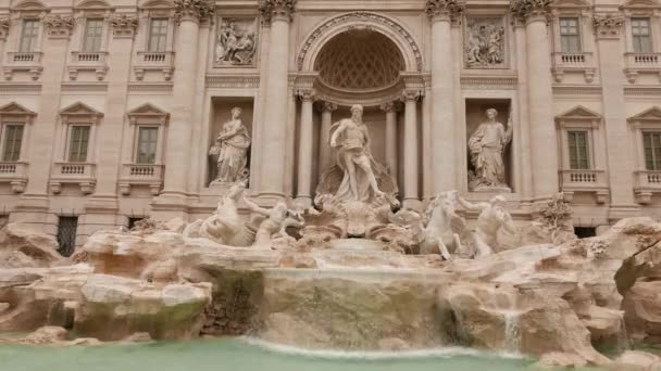 Famosa Fonte Trevi Roma Itália — Vídeo de Stock