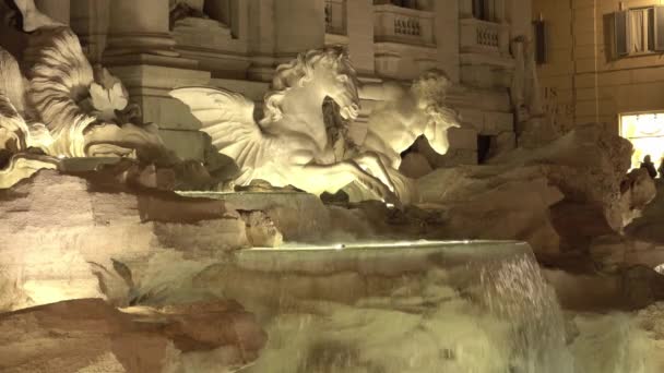 Famous Trevi Fountain Rome Italy — Stock Video