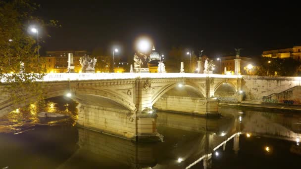 Basilica San Pietro Ile Vatikan Roma Talya Bridge — Stok video