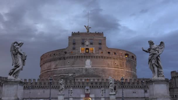 Castelul Sant Angelo Acum Muzeu Național — Videoclip de stoc