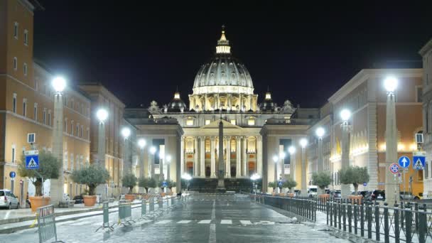 Δρόμο Για Την Πόλη Του Βατικανού Στη Ρώμη Ιταλία — Αρχείο Βίντεο