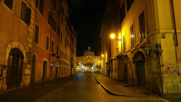 Bela Faixa Estreita Bairro Histórico Roma Roma Itália Novembro 2016 — Vídeo de Stock