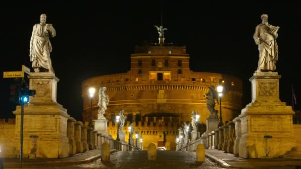 Vista Del Castel Sant Angelo Ahora Museo Nacional — Vídeos de Stock