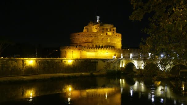 Vista Sul Castel Sant Angelo Oggi Museo Nazionale — Video Stock