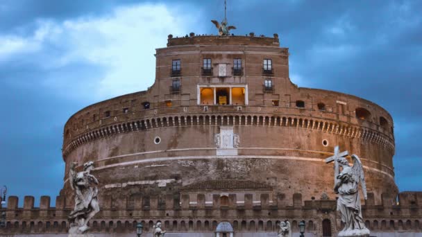 View Castel Sant Angelo Now National Museum — стоковое видео