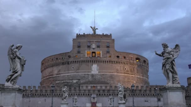 Castel Sant Angelo Şimdi Ulusal Müze Görünümünü — Stok video