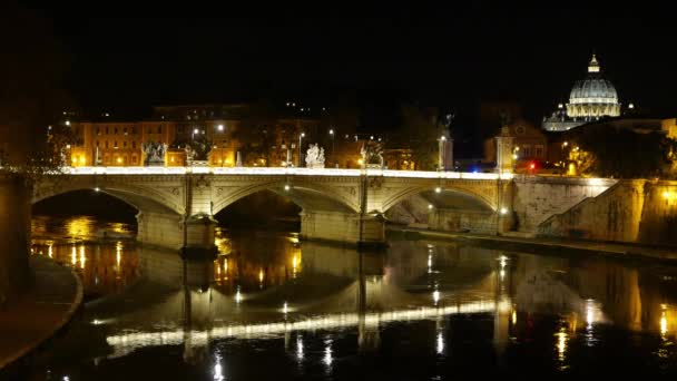 Basilica San Pietro Bridge Vatican Rome Italy — Stock Video