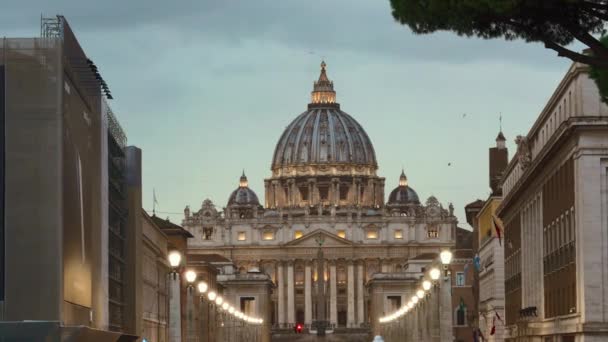 Calle Ciudad Del Vaticano Roma Italia — Vídeos de Stock