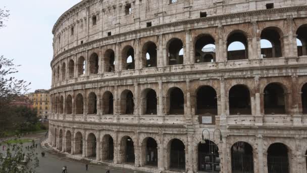 Όμορφο Κολοσσαίο Στη Ρώμη Ιταλία — Αρχείο Βίντεο