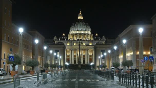 Straat Naar Vaticaanstad Rome Italië — Stockvideo