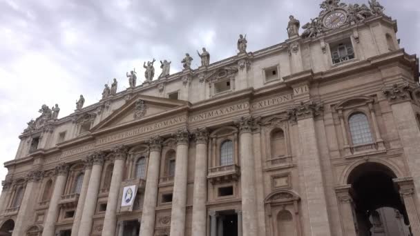 Rome Włochy Znane Plac Świętego Piotra Watykanie — Wideo stockowe